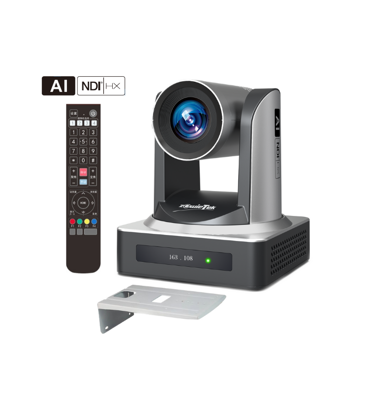 AI 云臺(tái)攝像機(jī)，支持NDI、SDI、HDMI、USB3.0輸出，支持AI自動(dòng)追蹤與1080p60直播